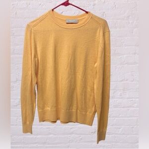 Everlane The Organic Cotton Crewneck Sweater in Orange Cream small